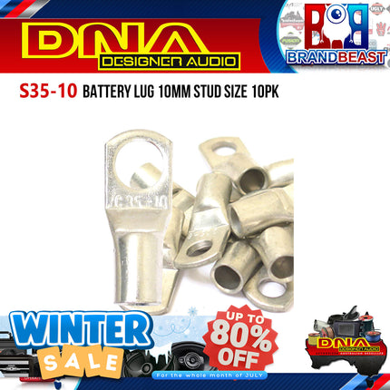 DNA S35-10 10mm Stud Size Battery Lug - 10 Pieces