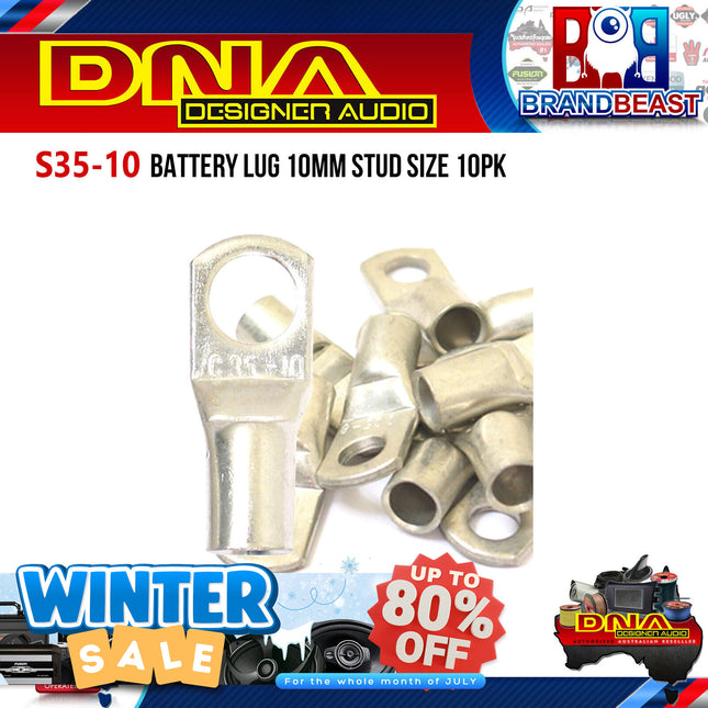 DNA S35-10 10mm Stud Size Battery Lug - 10 Pieces