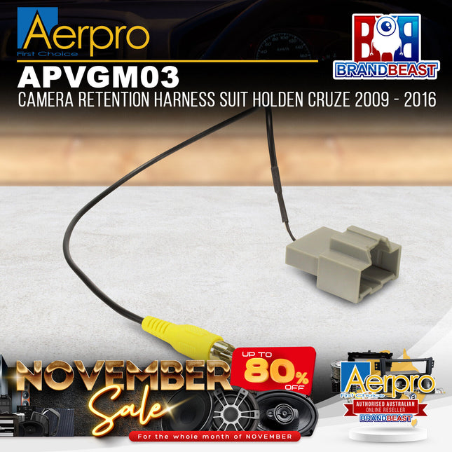 Aerpro APVGM03 Camera Retention Harness Suit Holden Cruze 2009 - 2016