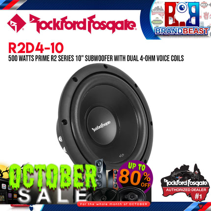 Rockford Fosgate R2D4-10 Prime 10" R2 4-Ohm DVC Subwoofer