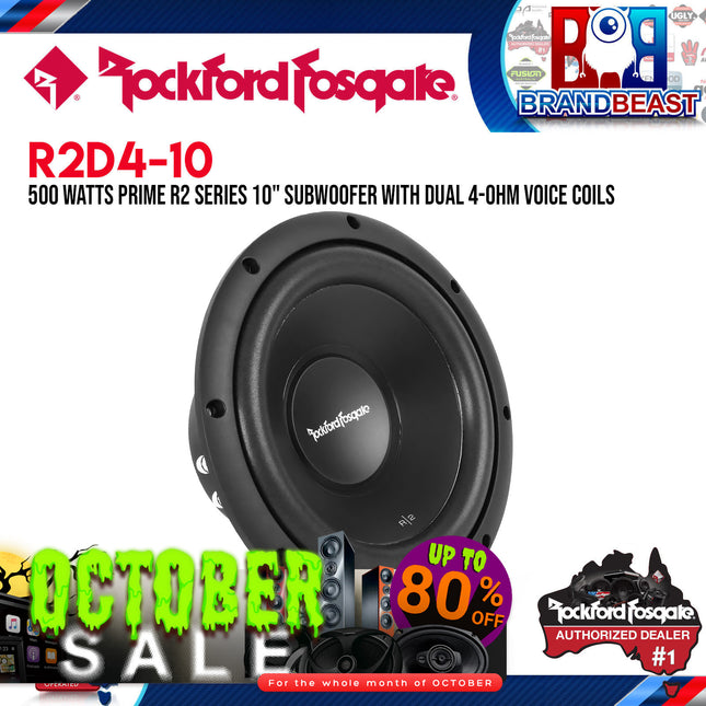 Rockford Fosgate R2D4-10 Prime 10" R2 4-Ohm DVC Subwoofer