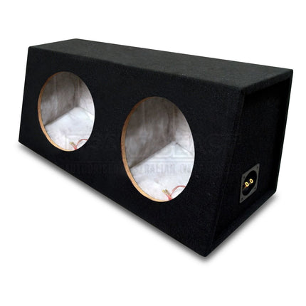 DNA SB10D 10" Dual Subwoofer Enclosure - Carpeted Black MDF Box