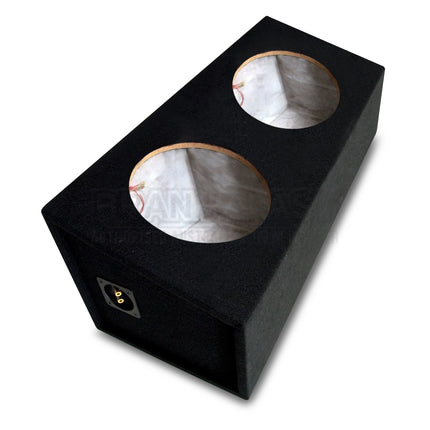 DNA SB10D 10" Dual Subwoofer Enclosure - Carpeted Black MDF Box