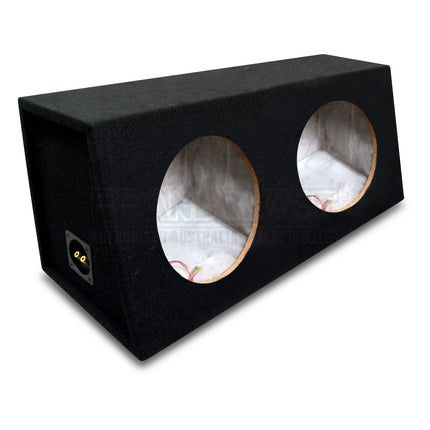 DNA SB10D 10" Dual Subwoofer Enclosure - Carpeted Black MDF Box