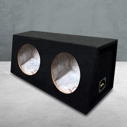 DNA SB10D 10" Dual Subwoofer Enclosure - Carpeted Black MDF Box