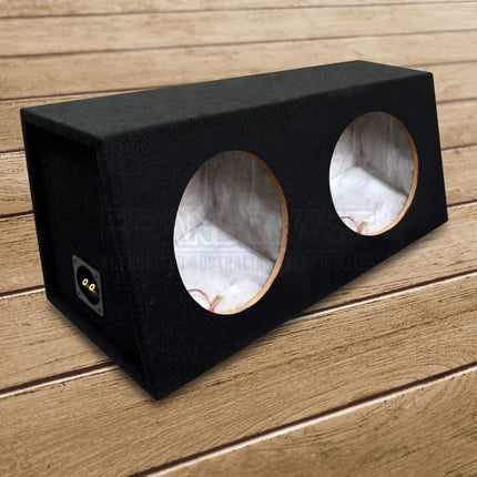 DNA SB10D 10" Dual Subwoofer Enclosure - Carpeted Black MDF Box