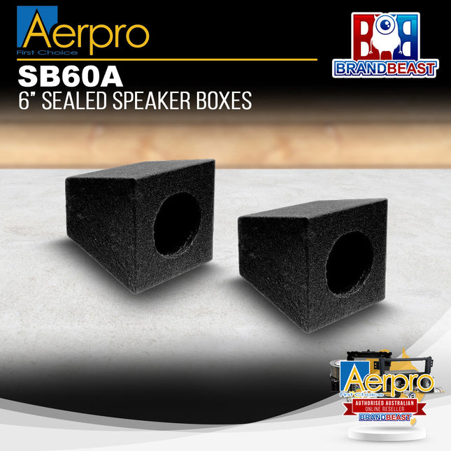 Aerpro SB60A Sealed Enclosure 6" Speaker Box - Gift Boxed Per Pair