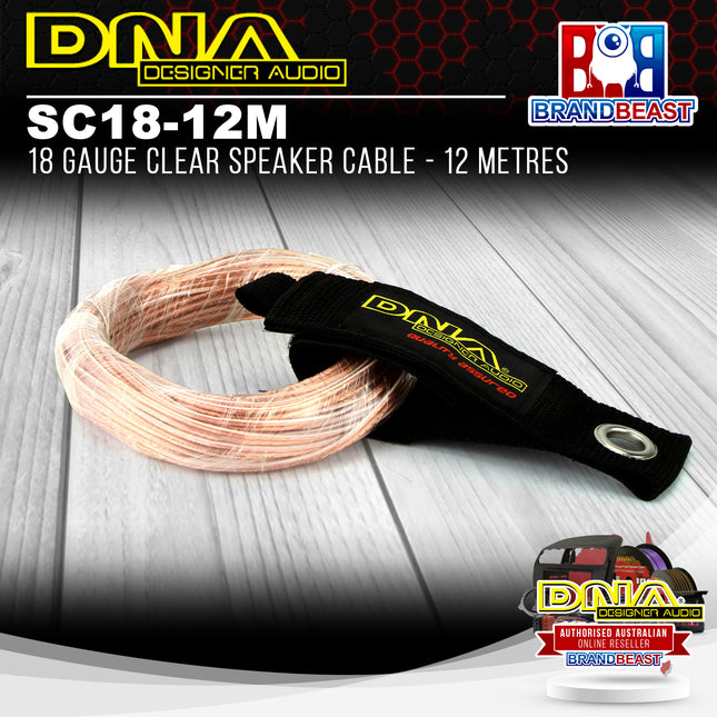 DNA SC18-12M 18 Gauge Clear Speaker Cable - 12 Metres