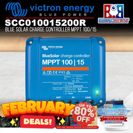 Victron Energy SCC010015200R Blue Solar Charge Controller MPPT 100/15