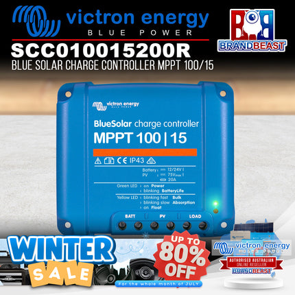 Victron Energy SCC010015200R Blue Solar Charge Controller MPPT 100/15