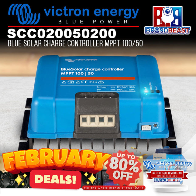 Victron Energy SCC020050200 Blue Solar Charge Controller MPPT 100/50