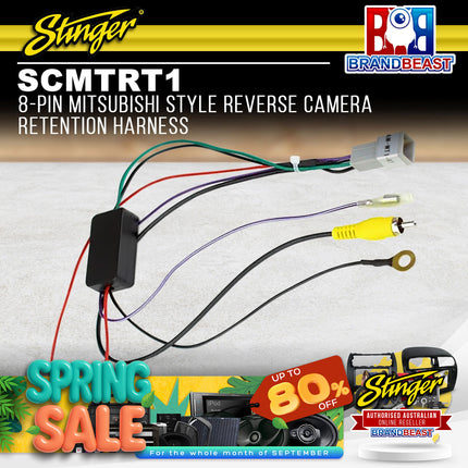 Stinger SCMTRT1 8-Pin Reverse Camera Retention Harness To Suit Mitsubishi