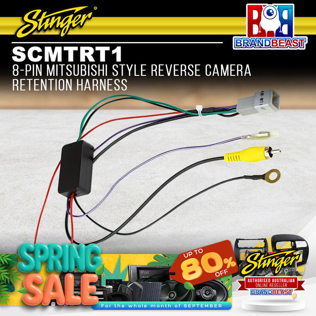 Stinger SCMTRT1 8-Pin Reverse Camera Retention Harness To Suit Mitsubishi
