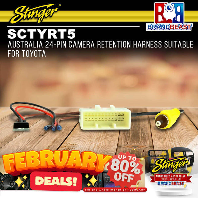 Stinger SCTYRT5 Australia 24-PIN Camera Retention Harness Suitable for Toyota