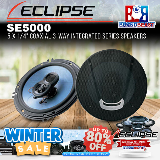 Eclipse SE5000 Integrated Series 5-1/4" 3-Way Coaxial Speakers - 1 Pair