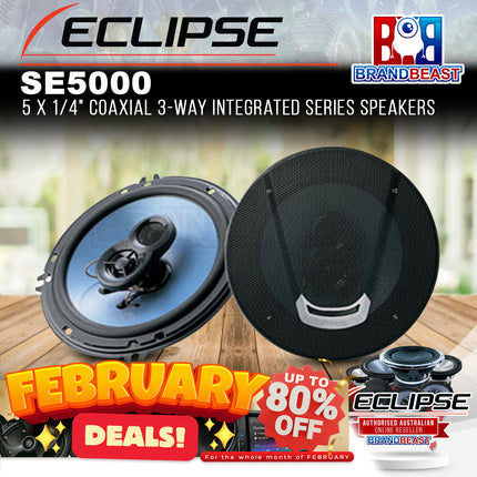 Eclipse SE5000 Integrated Series 5-1/4" 3-Way Coaxial Speakers - 1 Pair