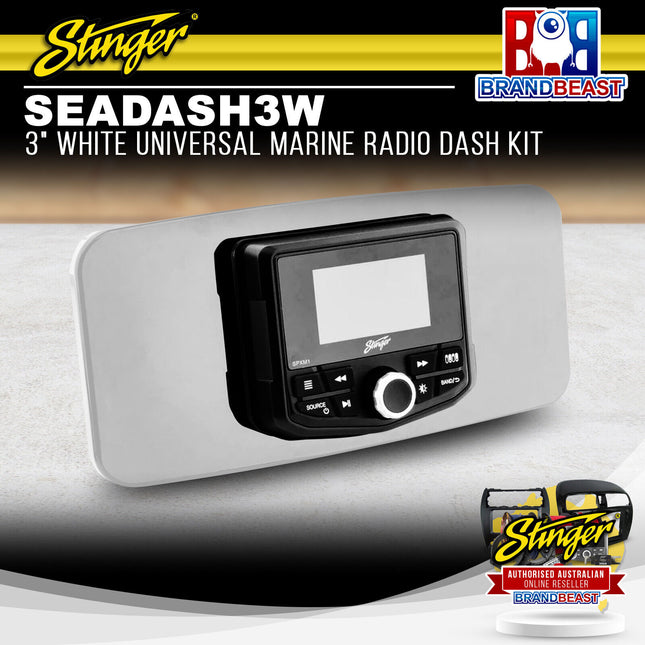 Stinger SEADASH3W 3" Black Universal Marine Radio Dash Kit