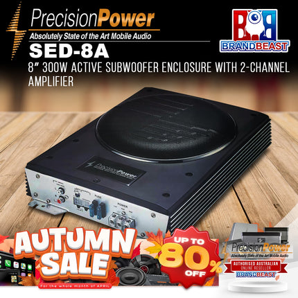 Precision Power SED-8A 8" 300W Active Subwoofer Enclosure with 2-Channel Amplifier