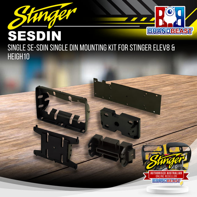 Single SE-SDIN Single DIN Mounting Kit For Stinger ELEV8 & HEIGH10