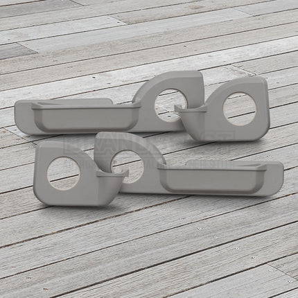 Cruiser Consoles Front and Rear Speaker Pods 6.5" Grey (Set of 4 Doors) | SETPOD7065GREY