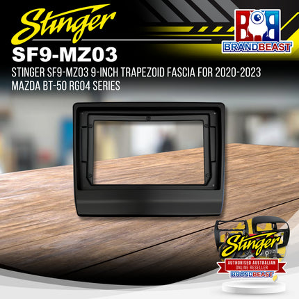 STINGER SF9-MZ03 9-Inch Trapezoid Fascia for 2020-2023 Mazda BT-50 RG04 Series