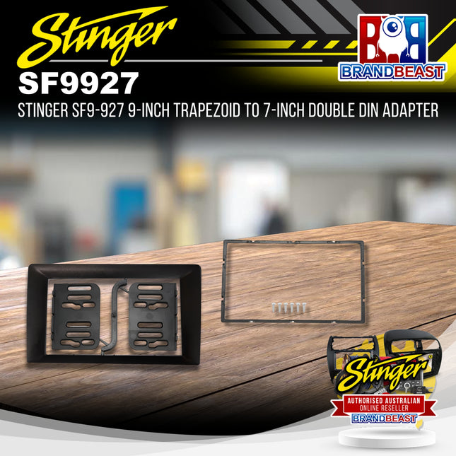 STINGER SF9-927 9-Inch Trapezoid to 7-Inch Double DIN Adapter