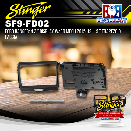 Stinger SF9-FD02 Ford Ranger Fascia 9" Trapezoid 2015-2019 4.2" Display CD