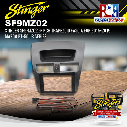 STINGER SF9-MZ02 9-Inch Trapezoid Fascia for 2015-2019 Mazda BT-50 UR Series