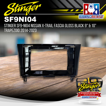Stinger SF9-NI04 Nissan X-Trail Fascia Gloss Black 9" & 10" Trapezoid 2014-2023