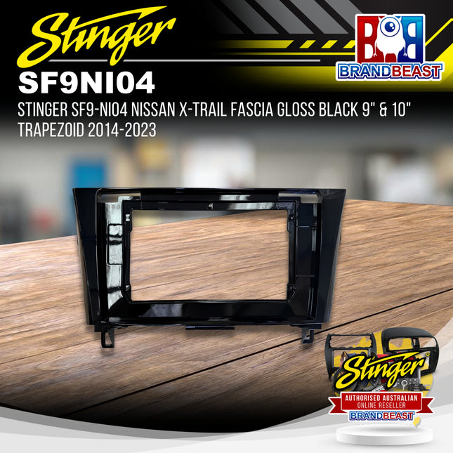 Stinger SF9-NI04 Nissan X-Trail Fascia Gloss Black 9" & 10" Trapezoid 2014-2023