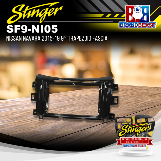 Stinger SF9-NI05 Nissan Navara 2015-2024 9 Inch Trapezoid Head Unit Fascia