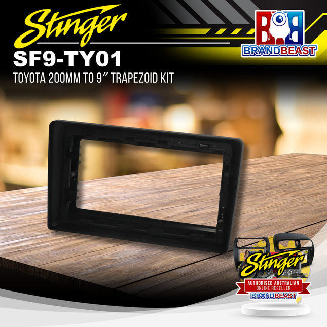 Stinger SF9-TY01 Toyota 200mm to 9 Inch Trapezoid Head Unit Fascia Kit