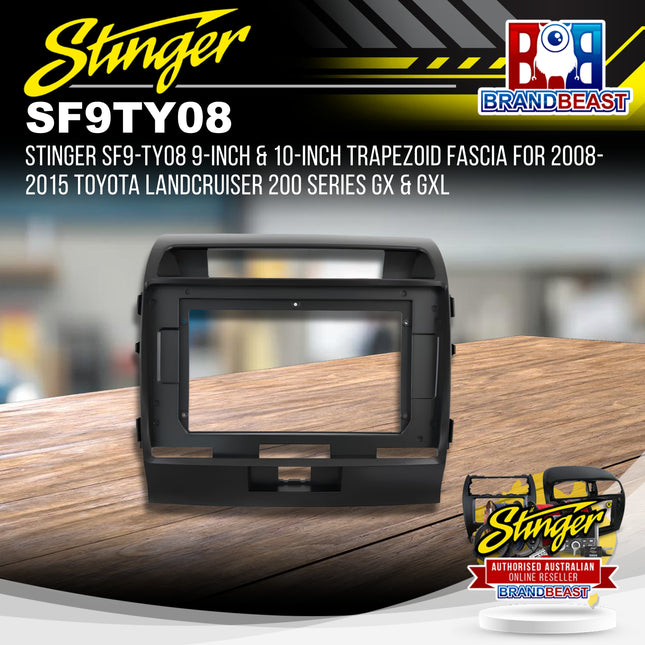 STINGER SF9-TY08 9-Inch & 10-Inch Trapezoid Fascia for 2008-2015 Toyota LandCruiser 200 Series GX & GXL