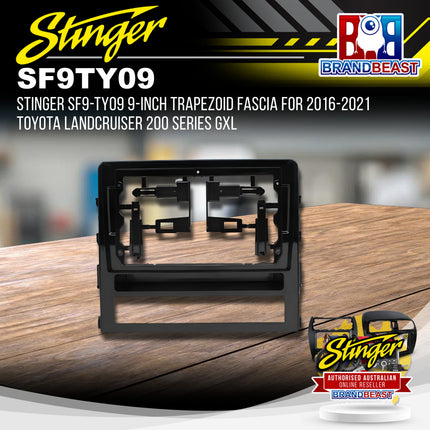 Stinger SF9-TY09 Toyota LandCruiser 200 Series GXL 2016-2022 9" Fascia