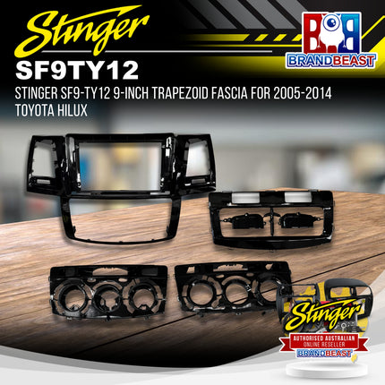 STINGER SF9-TY12 9-Inch Trapezoid Fascia for 2005-2014 Toyota Hilux