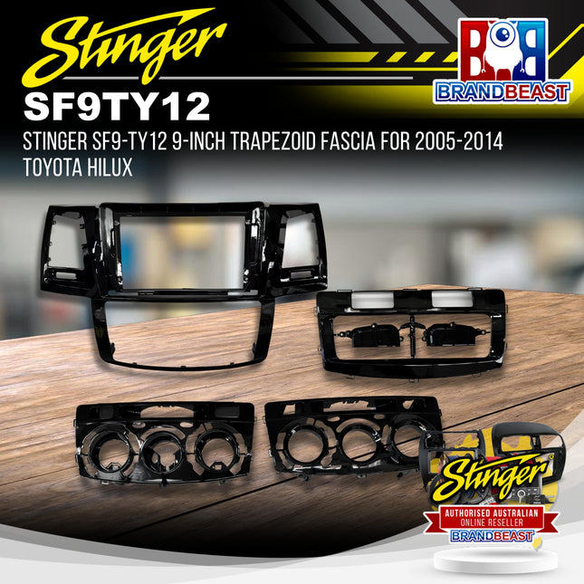 STINGER SF9-TY12 9-Inch Trapezoid Fascia for 2005-2014 Toyota Hilux
