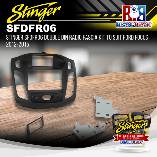 Stinger SFDFR06 Double DIN Radio Fascia Kit To Suit Ford Focus 2012-2015