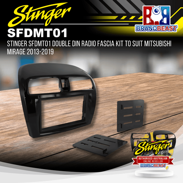Stinger SFDMT01 Double DIN Radio Fascia Kit To Suit Mitsubishi Mirage 2013-2019