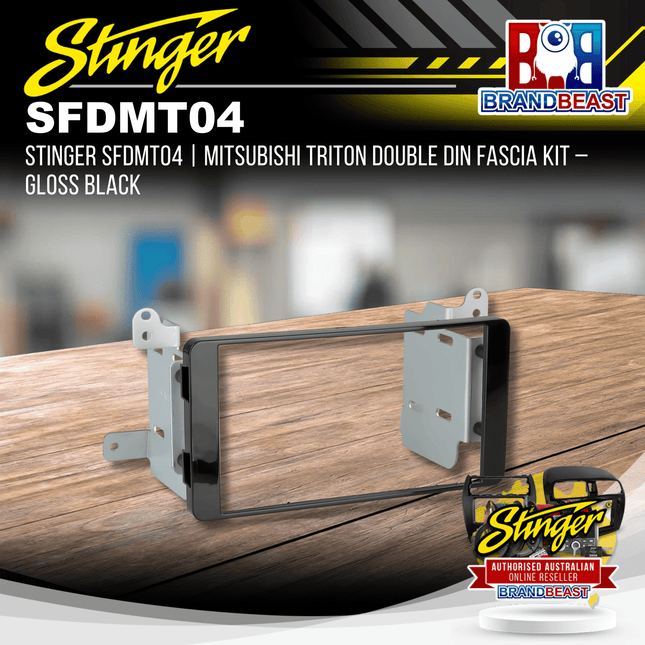 Stinger SFDMT04 Mitsubishi Triton Double DIN Fascia Kit – Gloss Black