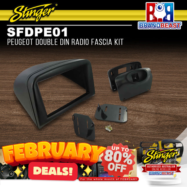 Stinger SFDPE01 Peugeot Double DIN Radio Fascia Kit