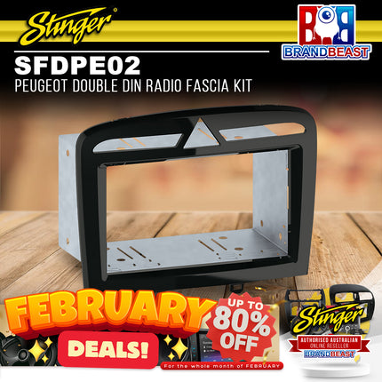 Stinger SFDPE02 Peugeot Double DIN Radio Fascia Kit