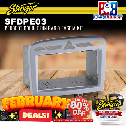 Stinger SFDPE03 Peugeot Double DIN Radio Fascia Kit