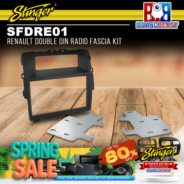 Stinger SFDRE01 Renault Double DIN Radio Fascia Kit