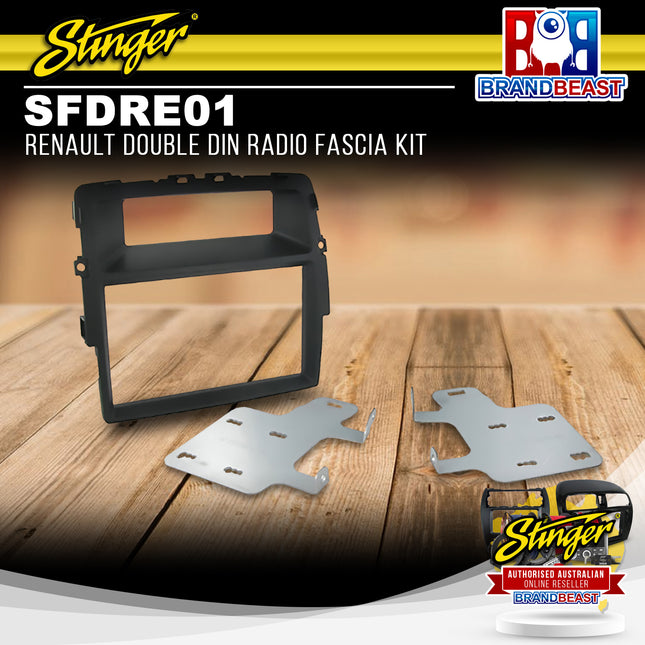 Stinger SFDRE01 Renault Double DIN Radio Fascia Kit