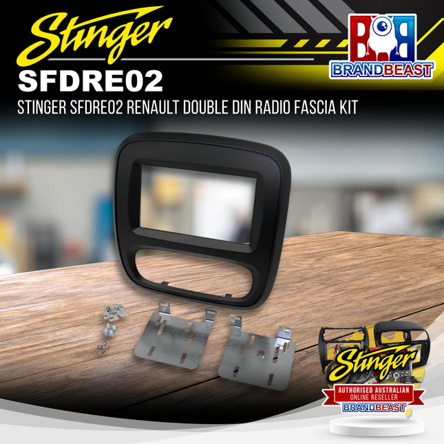 Stinger SFDRE02 Renault Double DIN Radio Fascia Kit