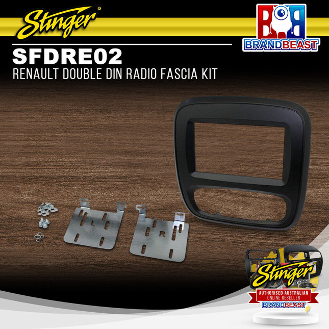 Stinger SFDRE02 Renault Double DIN Radio Fascia Kit