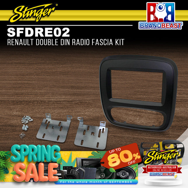 Stinger SFDRE02 Renault Double DIN Radio Fascia Kit