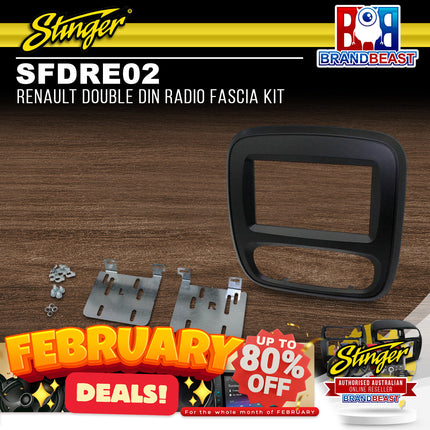 Stinger SFDRE02 Renault Double DIN Radio Fascia Kit