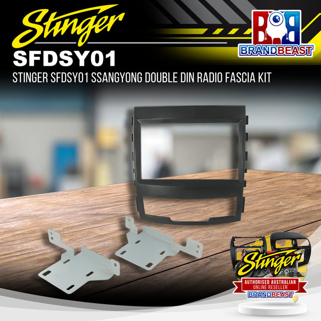 Stinger SFDSY01 Ssangyong Double DIN Radio Fascia Kit