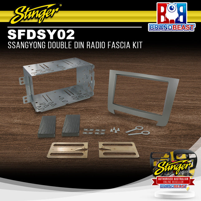 Stinger SFDSY02 Ssangyong Double DIN Radio Fascia Kit